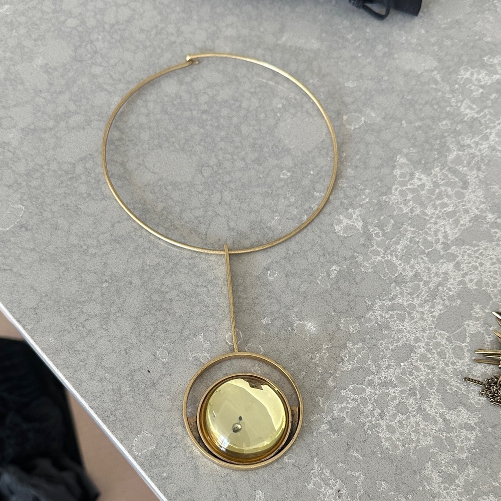 NEW Gold Pendant Statement Necklace Choker